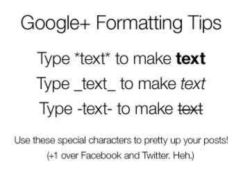 Come formattare un testo su Google+