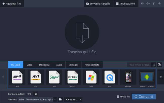 Movavi Video Converter - Caricamento File