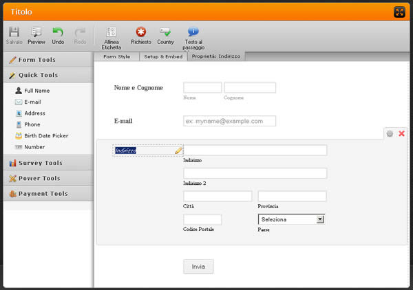 JotForm - Form e moduli senza programmare