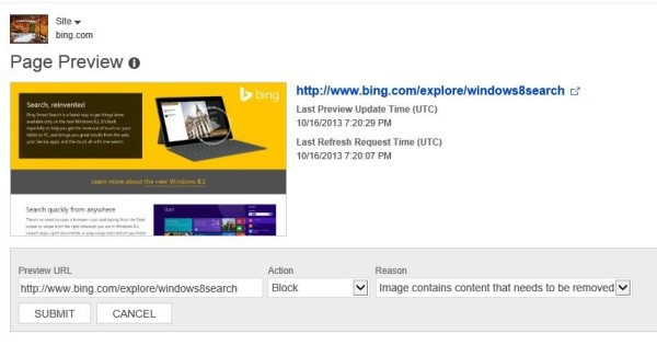 bing preview page